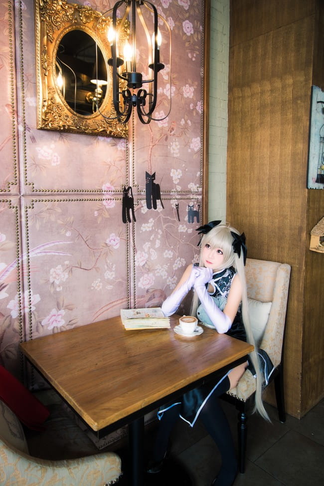 缘之空 穹妹黑旗袍 cosplay