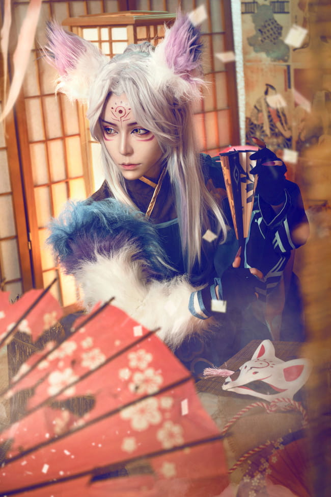 阴阳师 妖狐：爸爸，我是你的二突子呀 cosplay