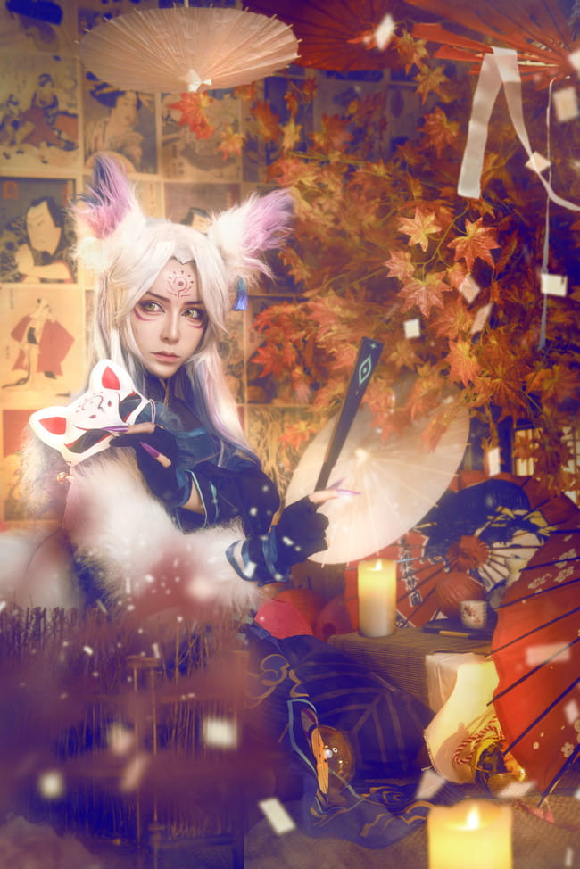 阴阳师 妖狐：爸爸，我是你的二突子呀 cosplay