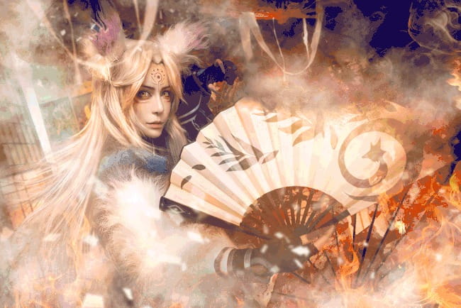 阴阳师 妖狐：爸爸，我是你的二突子呀 cosplay