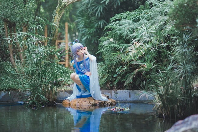 VOCALOID 洛天依 古风 双马尾 cosplay