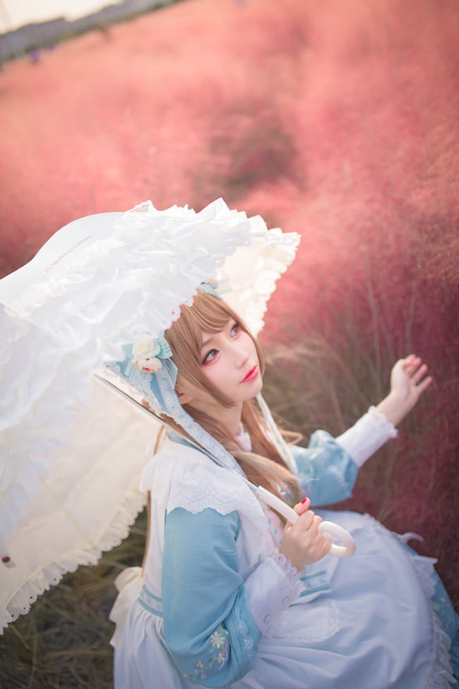 Lolita 那一季的花田 与少女的腼腆 cosplay