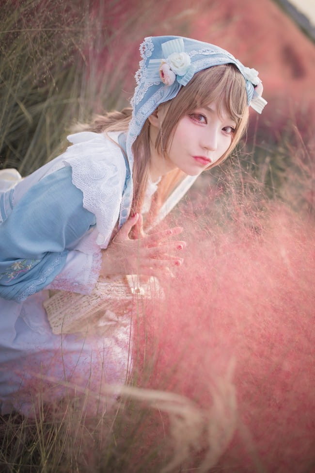 Lolita 那一季的花田 与少女的腼腆 cosplay