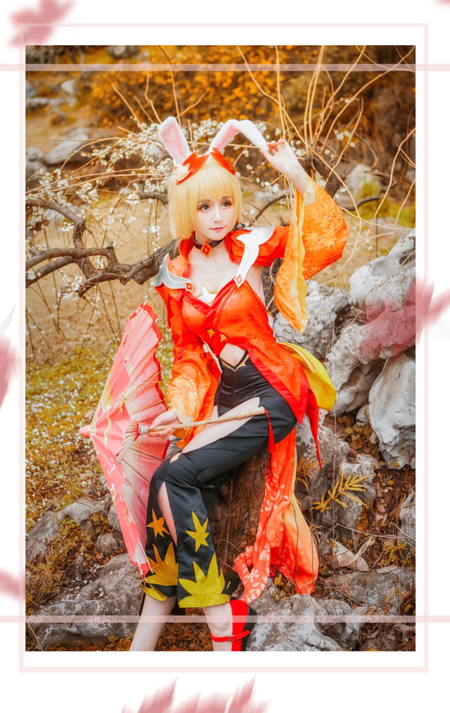 【王者荣耀】公孙离的紅葉愛唄 cosplay