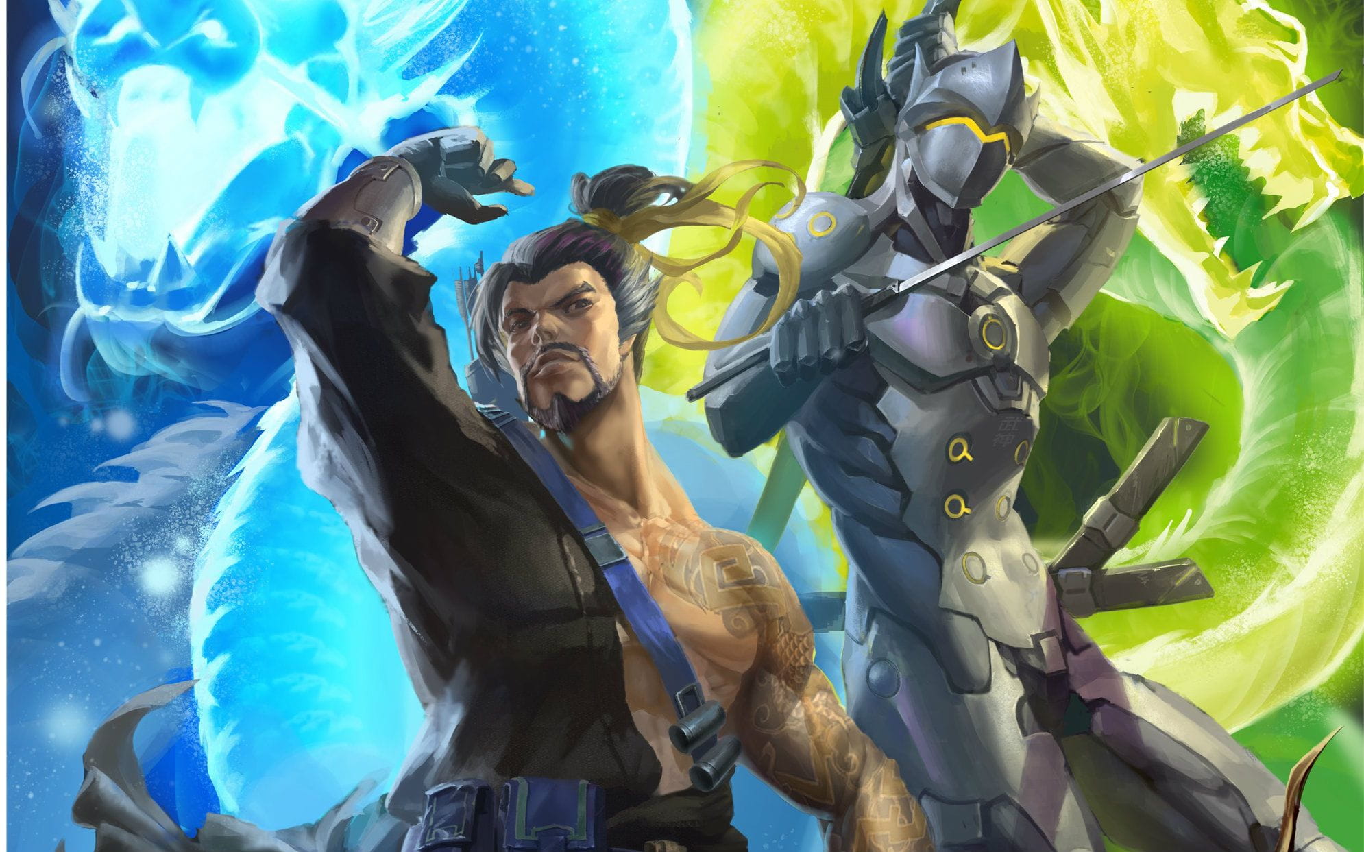 《守望先锋》半藏源氏娘化手机主题