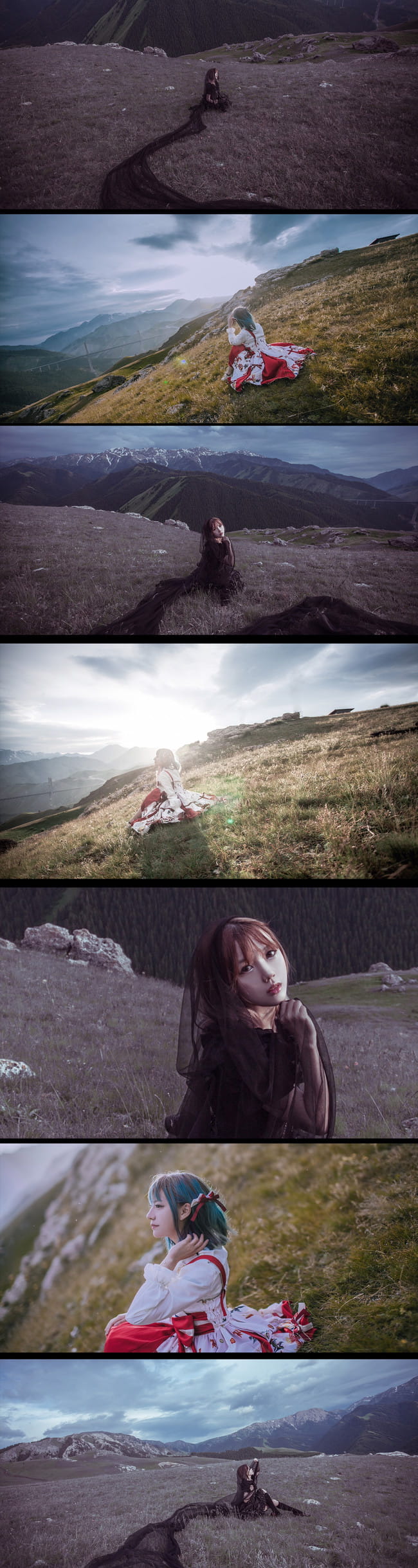 lolita 黑与白 光明与黑暗 cosplay