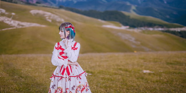 lolita 黑与白 光明与黑暗 cosplay