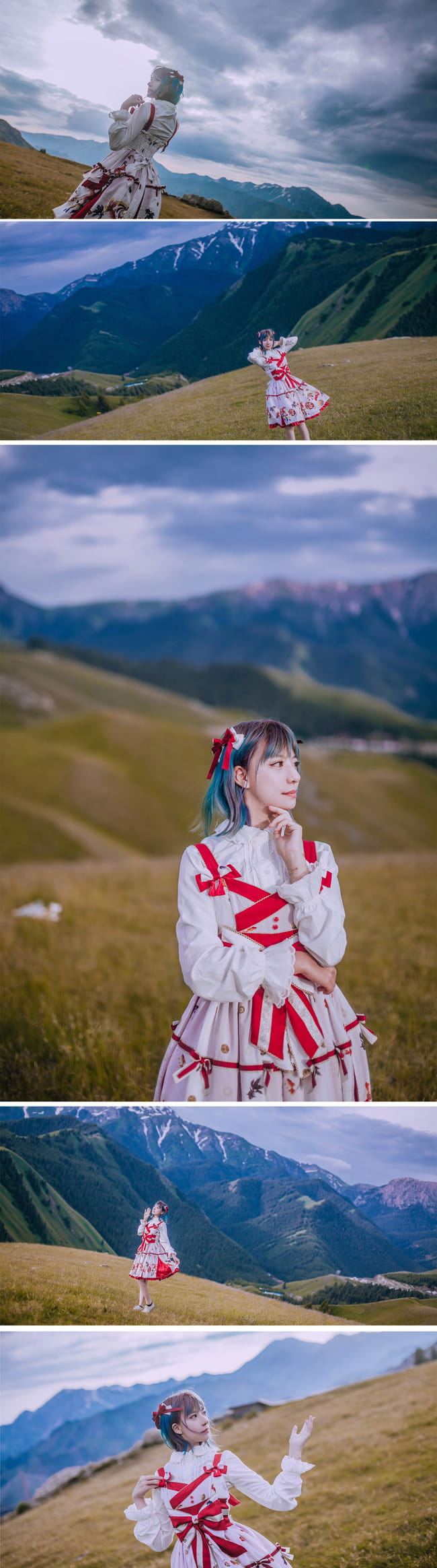 lolita 黑与白 光明与黑暗 cosplay