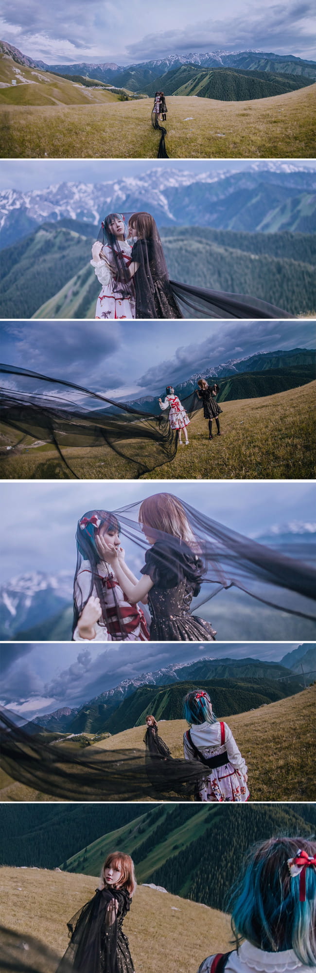 lolita 黑与白 光明与黑暗 cosplay