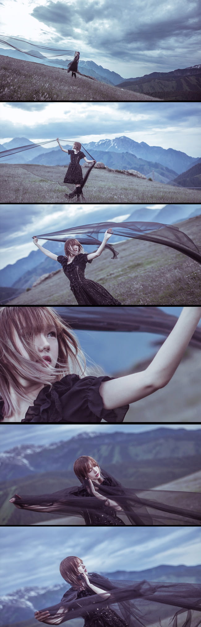 lolita 黑与白 光明与黑暗 cosplay