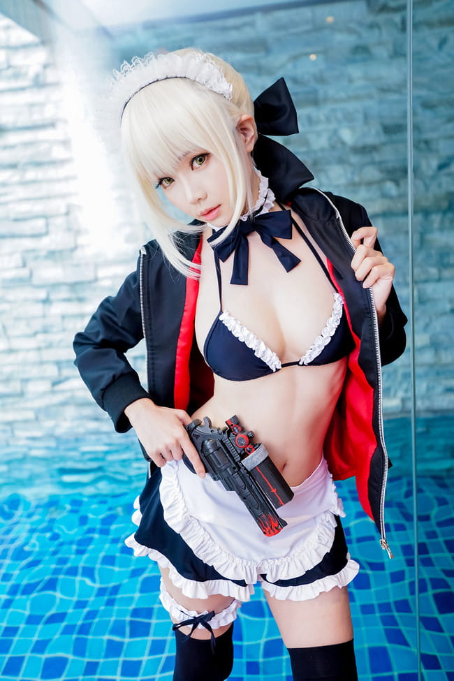 阿尔托利亚Alte 女仆泳装 cosplay