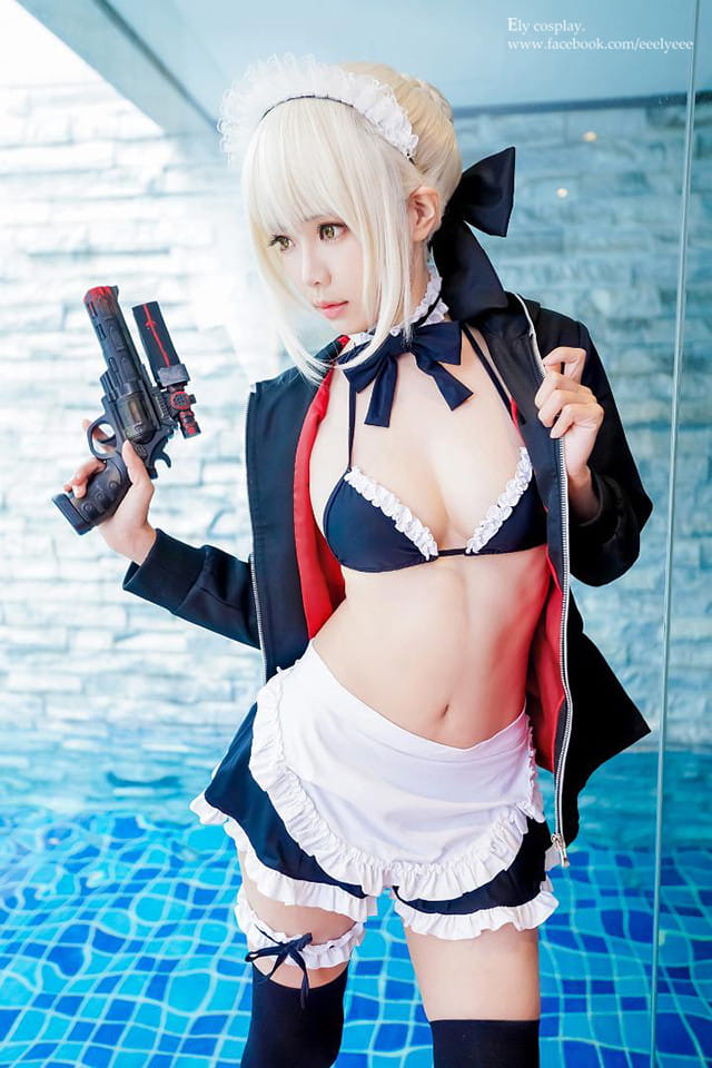 阿尔托利亚Alte 女仆泳装 cosplay