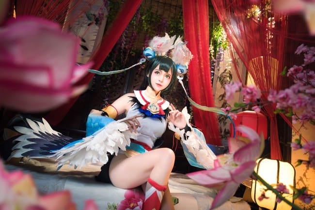 【cos正片】#花鸟卷##闲池荷香#