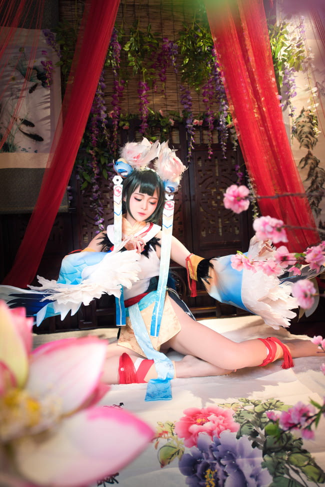 【cos正片】#花鸟卷##闲池荷香#