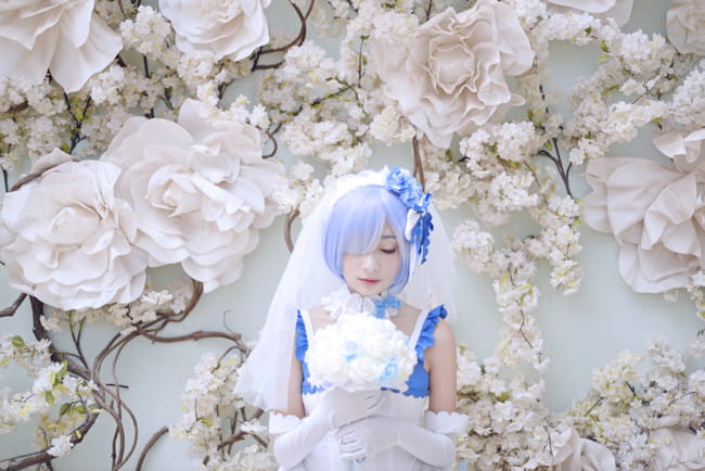 Re:从零开始的异界生活 花嫁蕾姆 cosplay图片