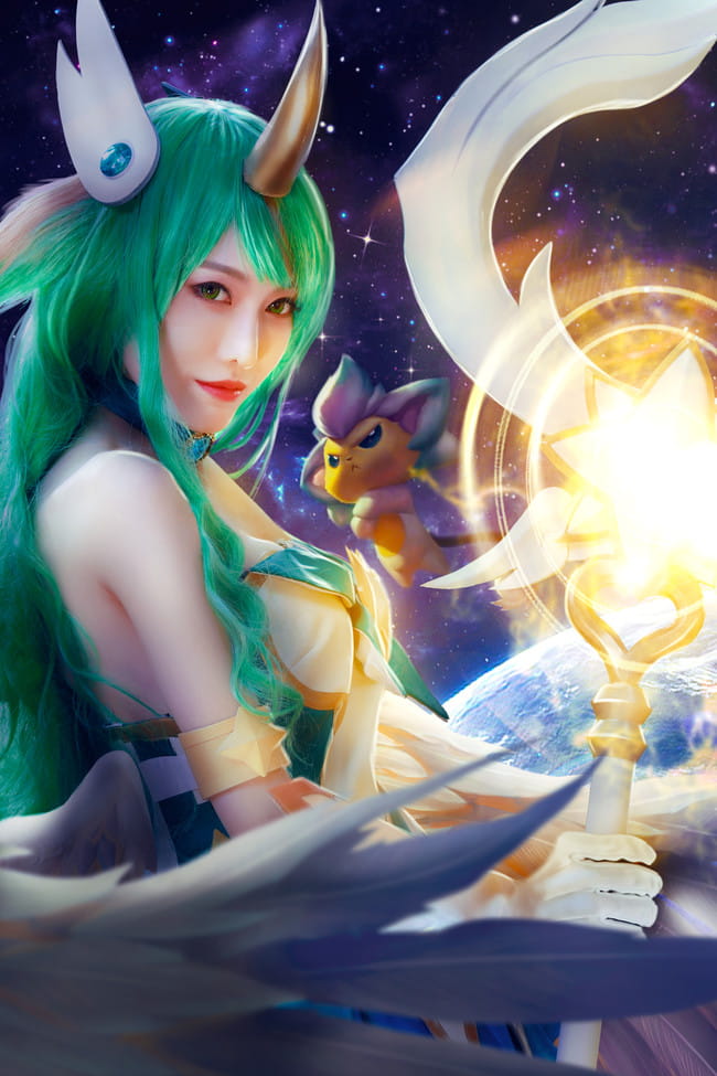 cos正片 英雄联盟 魔法少女 星之守护者 索拉卡cos
