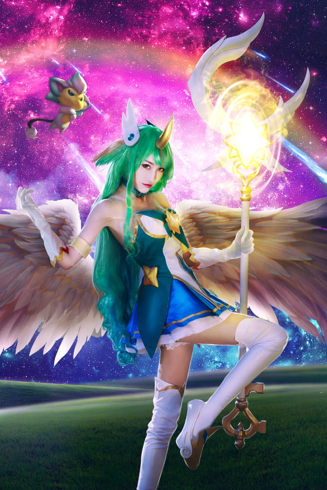 cos正片 英雄联盟 魔法少女 星之守护者 索拉卡cos