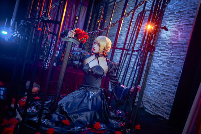 Fate/Grand Order 黑saber cosplay
