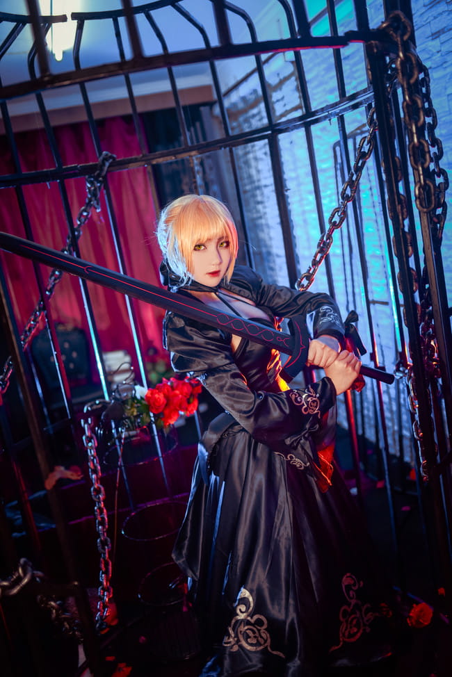 Fate/Grand Order 黑saber cosplay