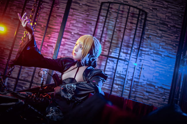 Fate/Grand Order 黑saber cosplay