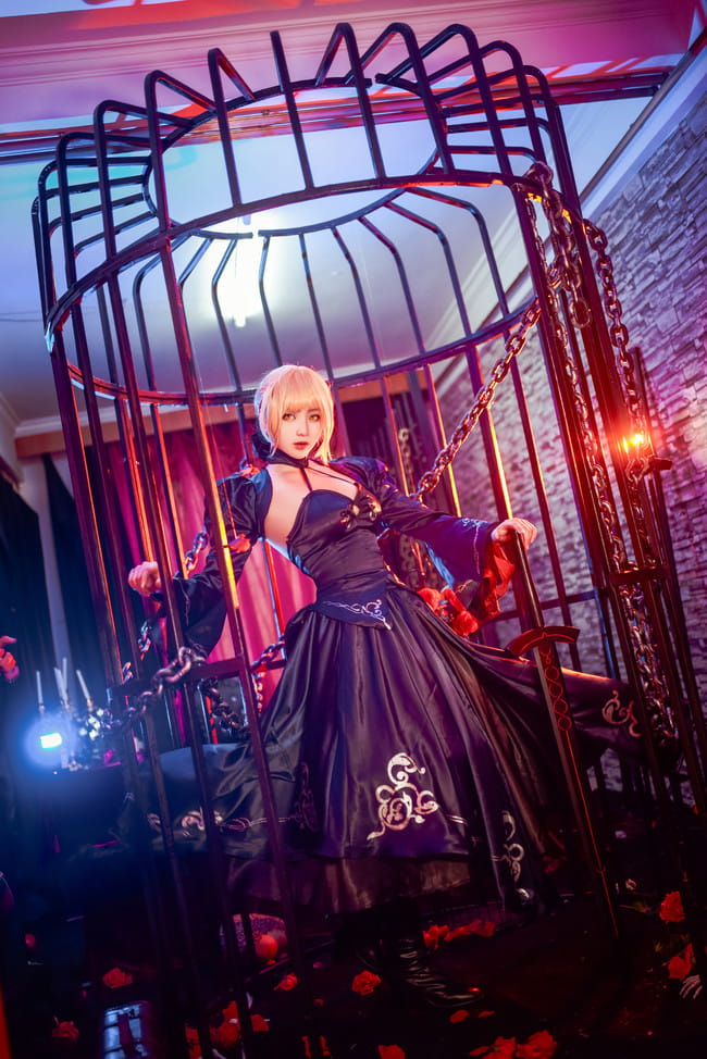 Fate/Grand Order 黑saber cosplay