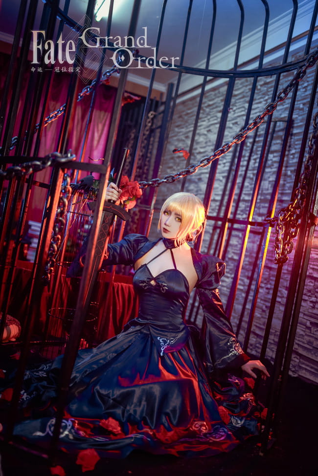 Fate/Grand Order 黑saber cosplay