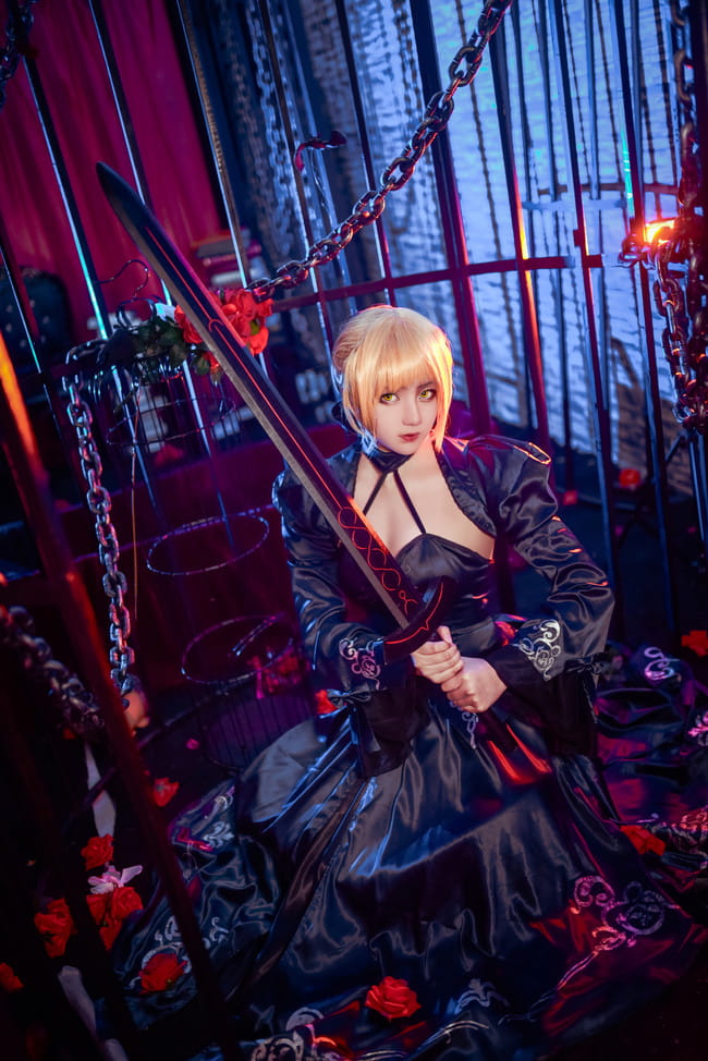 Fate/Grand Order 黑saber cosplay