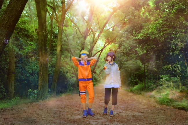 火影忍者 日向雏田漩涡鸣人cosplay图片(1)