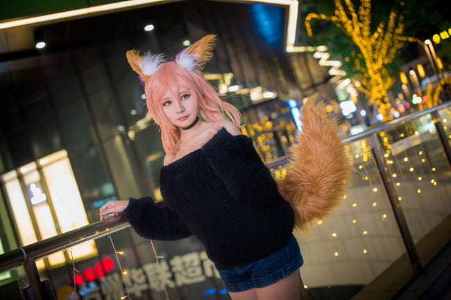 玉藻前毛衣cos正片