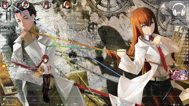 Windows 7主题 命运石之门 萌化主题