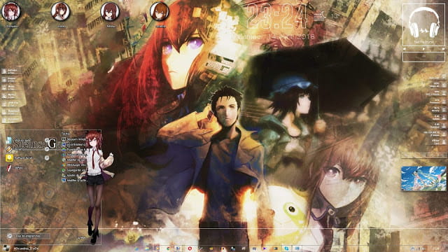 Windows 7主题 命运石之门 萌化主题