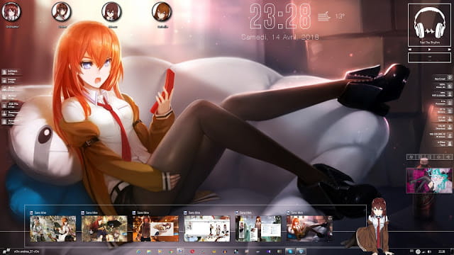 Windows 7主题 命运石之门 萌化主题