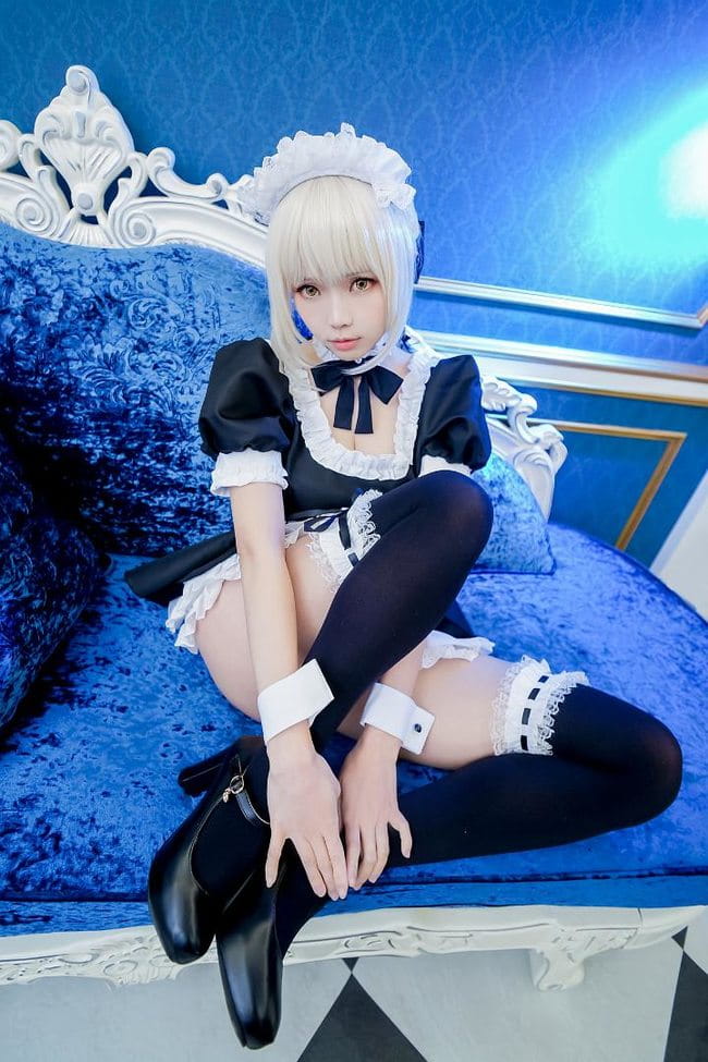 Fate 阿尔托利亚 女仆 cosplay