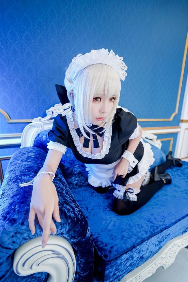 Fate 阿尔托利亚 女仆 cosplay