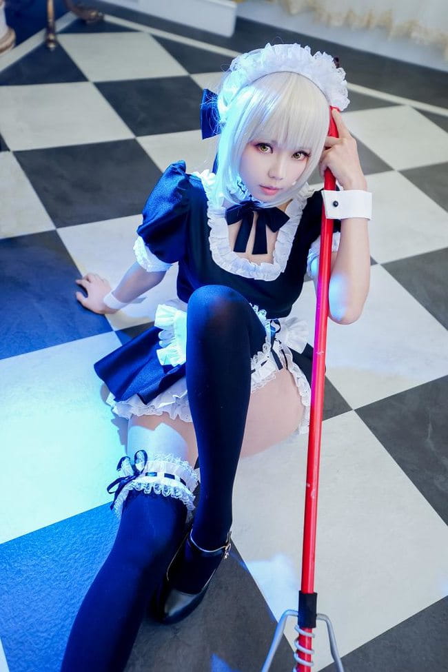 Fate 阿尔托利亚 女仆 cosplay