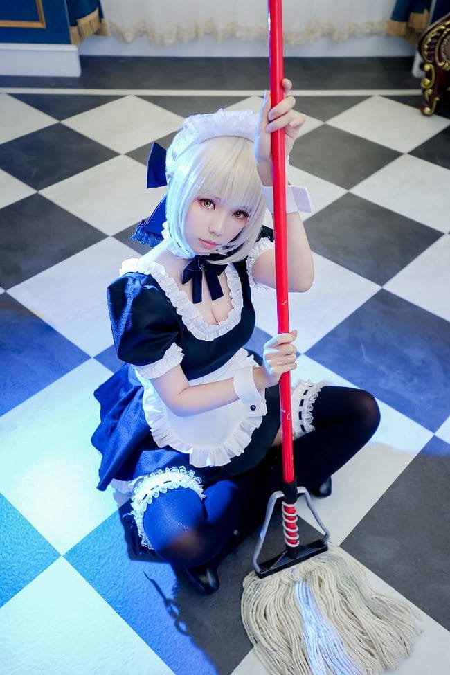 Fate 阿尔托利亚 女仆 cosplay