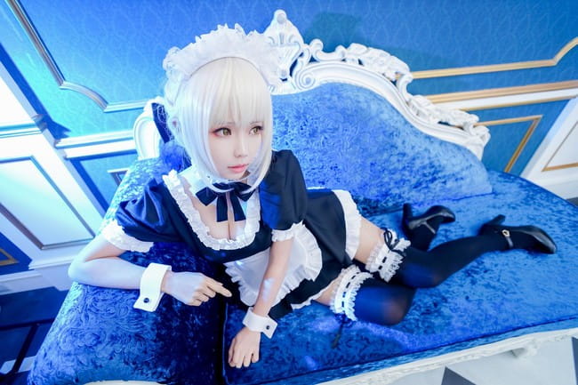 Fate 阿尔托利亚 女仆 cosplay