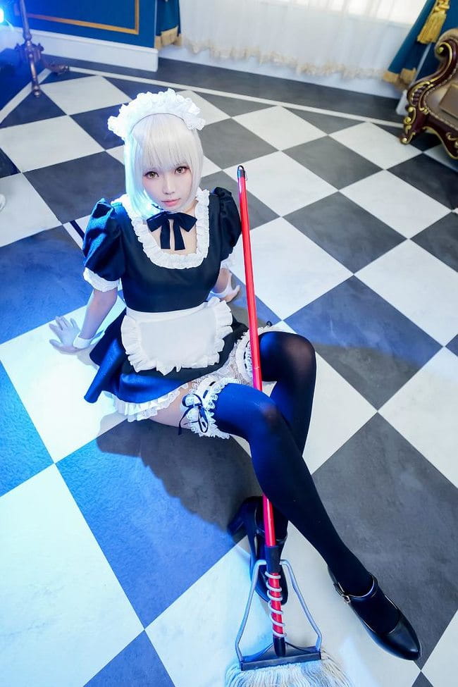 Fate 阿尔托利亚 女仆 cosplay