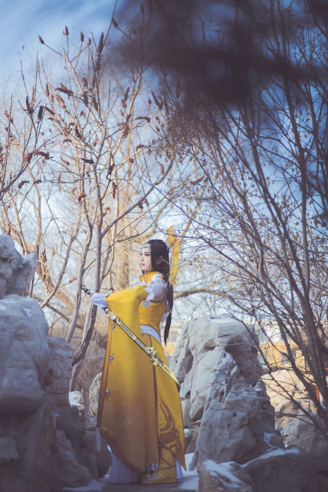 剑侠情缘网络版叁 雪河藏剑成女&秦风纯阳成女 cosplay图片(1)