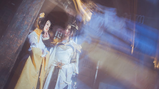 剑侠情缘网络版叁 雪河藏剑成女&秦风纯阳成女 cosplay图片(1)