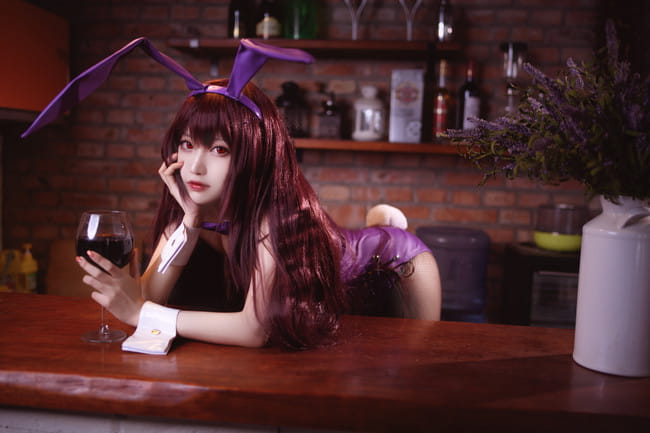 Fate/Grand Order 兔女郎斯卡哈 cosplay图片