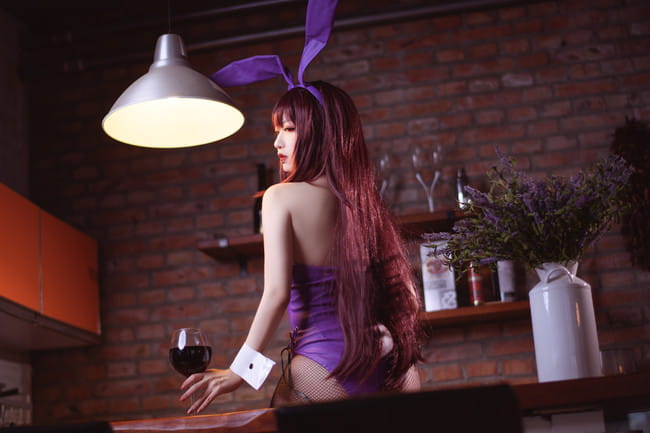 Fate/Grand Order 兔女郎斯卡哈 cosplay图片