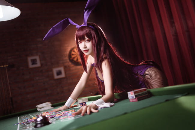 Fate/Grand Order 兔女郎斯卡哈 cosplay图片