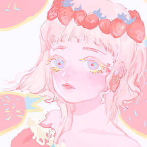 想到你就超级开心呢 二次元女生头像