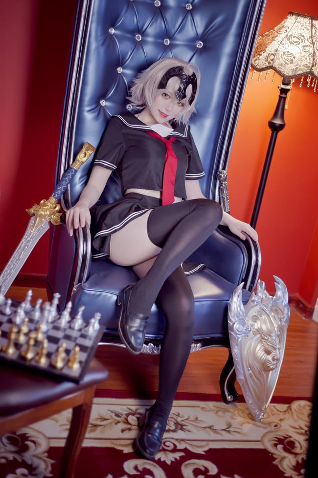 Fate/Grand Order 黑白贞德X放课后的制服 cosplay