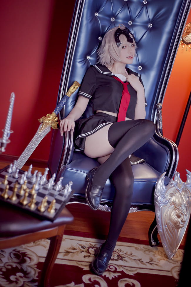 Fate/Grand Order 黑白贞德X放课后的制服 cosplay