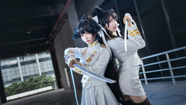 碧蓝航线 高雄&爱宕 cosplay图片