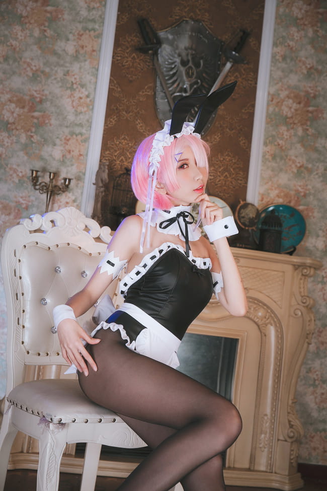 Re:从零开始的异世界生活 兔女郎拉姆蕾姆 cosplay图片