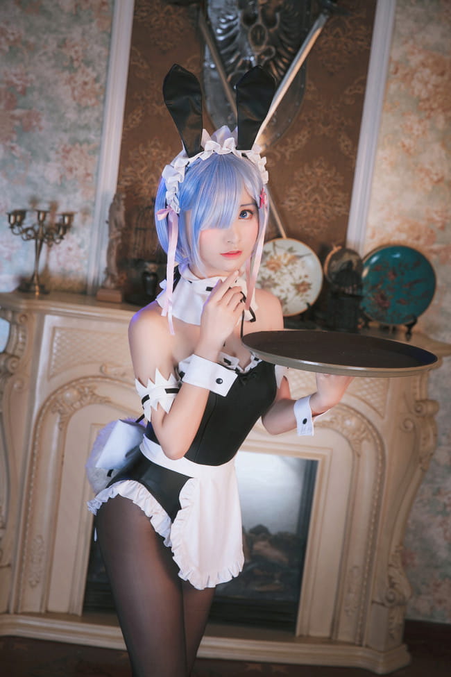Re:从零开始的异世界生活 兔女郎拉姆蕾姆 cosplay图片