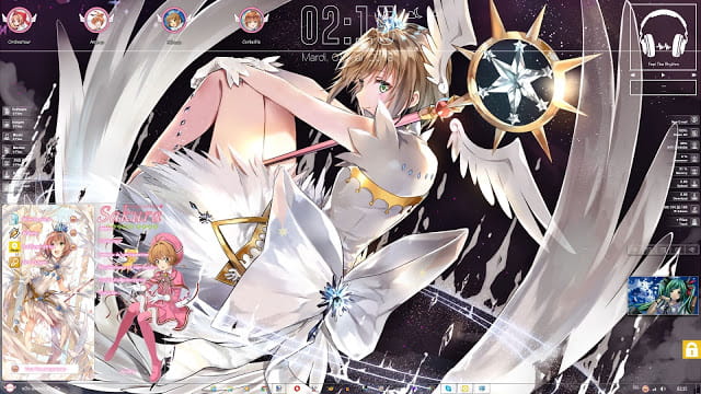 Windows 7 萌化电脑主题 魔卡少女樱